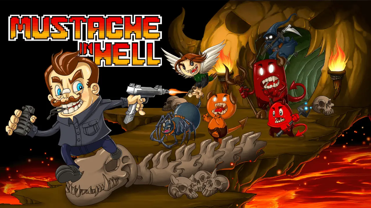 Mustache In Hell Logo