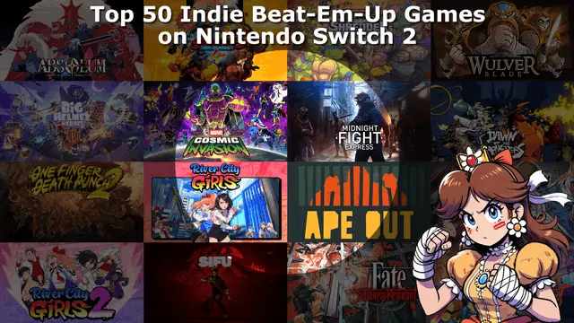 Top 50 / Best Indie Beat-Em-Up Games on Nintendo Switch and Nintendo Switch 2 Banner
