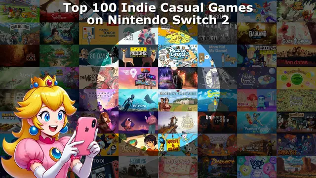 Top 100 / Best Indie Casual Games on Nintendo Switch and Nintendo Switch 2 Banner