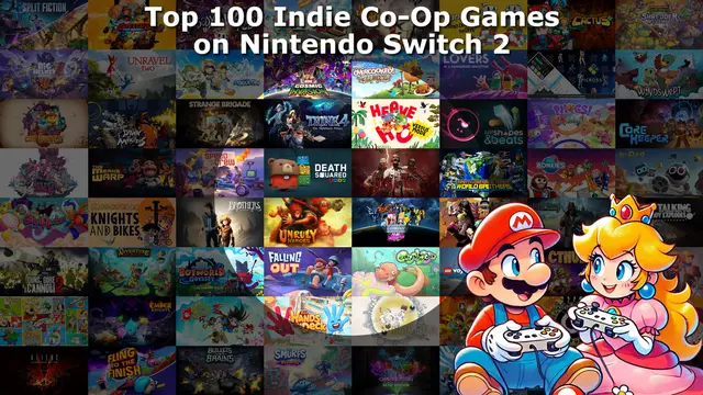 Top 100 / Best Indie Co-Op Multiplayer Games on Nintendo Switch and Nintendo Switch 2 Banner