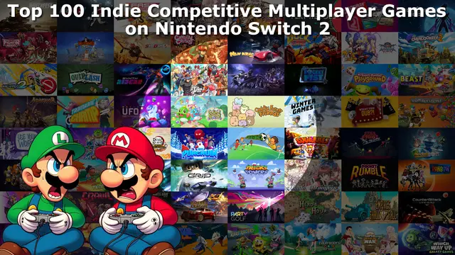 Top 100 / Best Indie Competitive Multiplayer Games on Nintendo Switch and Nintendo Switch 2 Banner
