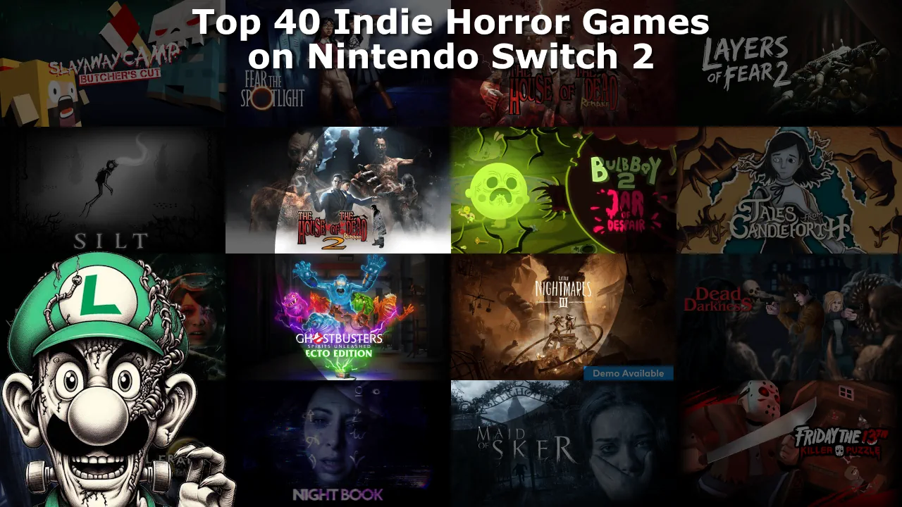 Top 40 / Best Indie Horror Games on Nintendo Switch and Nintendo Switch 2 Banner