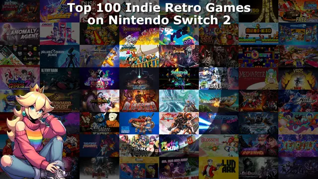 Top 100 / Best Indie Retro Games on Nintendo Switch and Nintendo Switch 2 Banner