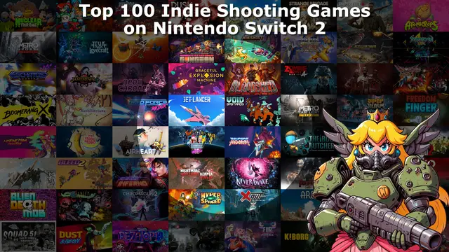 Top 100 / Best Indie Shooting Games on Nintendo Switch and Nintendo Switch 2 Banner
