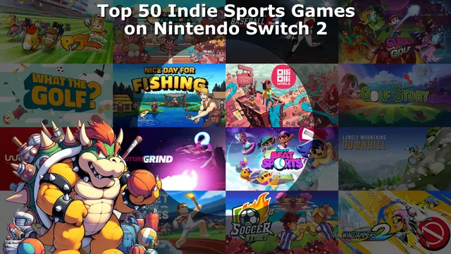 Top 50 / Best Indie Sports Games on Nintendo Switch and Nintendo Switch 2 Banner