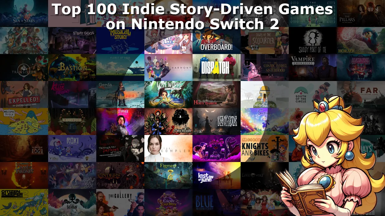 Top 100 / Best Indie Story-Driven Games on Nintendo Switch and Nintendo Switch 2 Banner